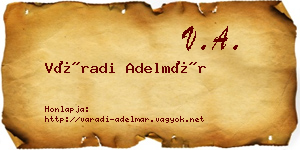 Váradi Adelmár névjegykártya